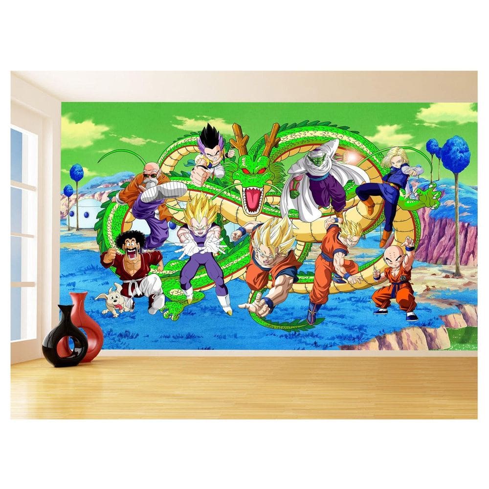 Papel De Parede Dragon Ball Goku Vegeta Anime 3,5M Dbz380