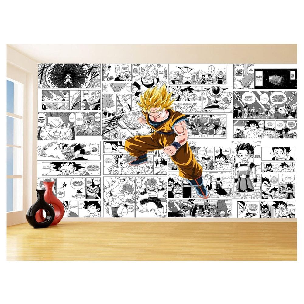 Papel De Parede Dragon Ball Goku Página Manga 3,5M Dbz682