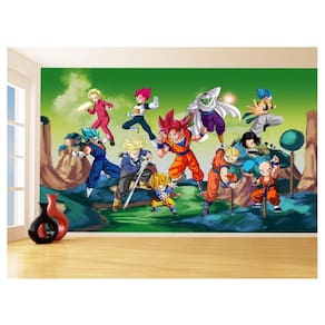 Papel De Parede Dragon Ball Goku Vegeta Anime 3,5M Dbz265