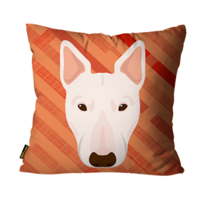 Capa para Almofada Mdecore Bull Terrier Laranja