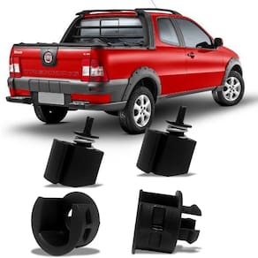 Kit Buchas Reparo Para Dobradiça Da Tampa Caçamba Strada 2008 2009 2010 2011 2012 2013 - Bucha Nylon