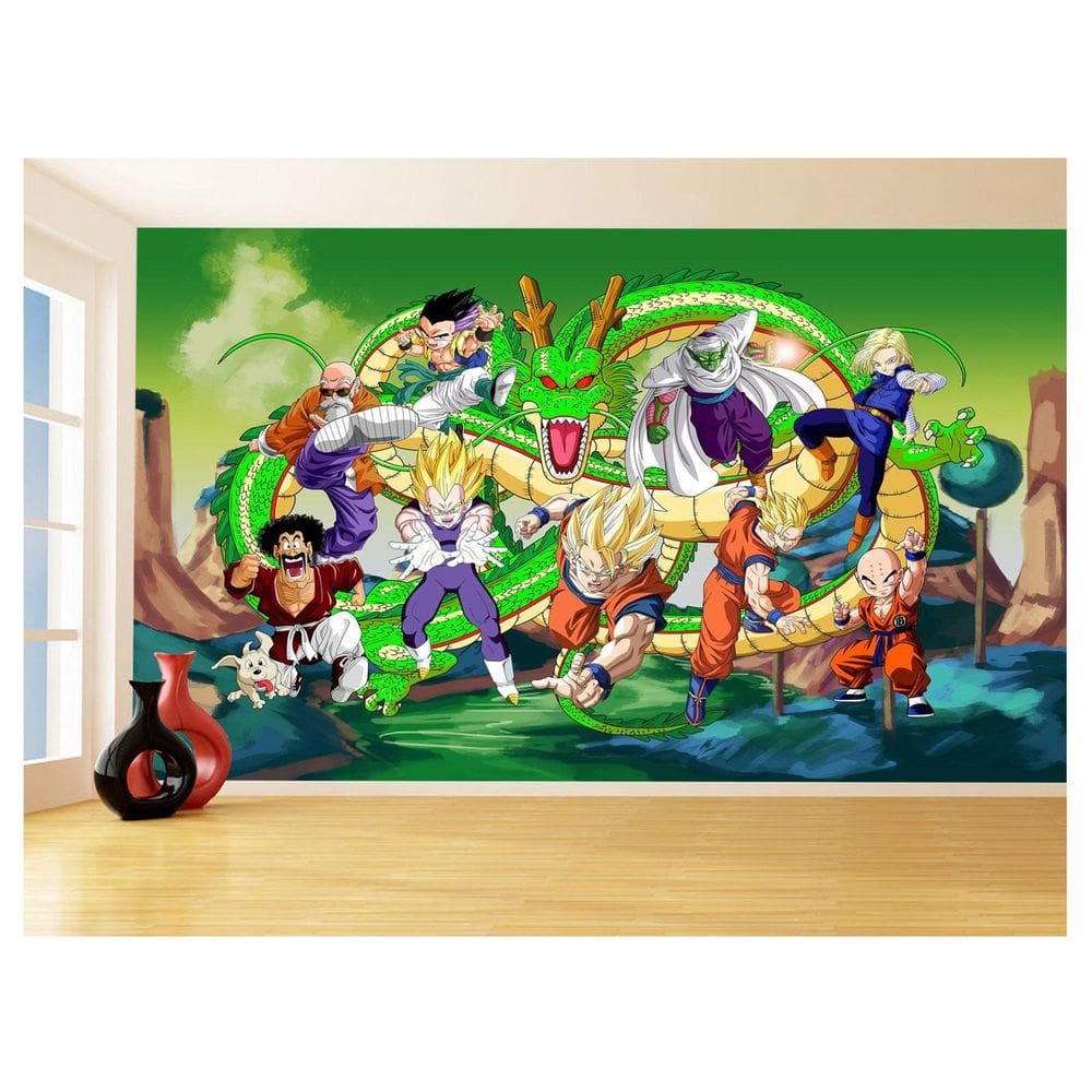 Papel De Parede Dragon Ball Goku Vegeta Anime 3,5M Dbz297
