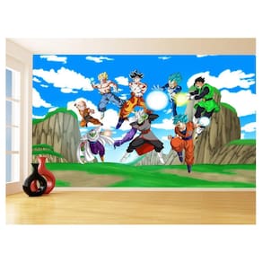Papel De Parede Dragon Ball Goku Vegeta Anime 3,5M Dbz476