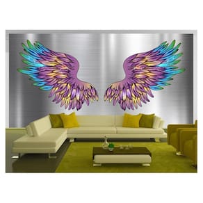 Papel De Parede 3D Arte Asas Selfie Insta Cores 3,5M Tra222