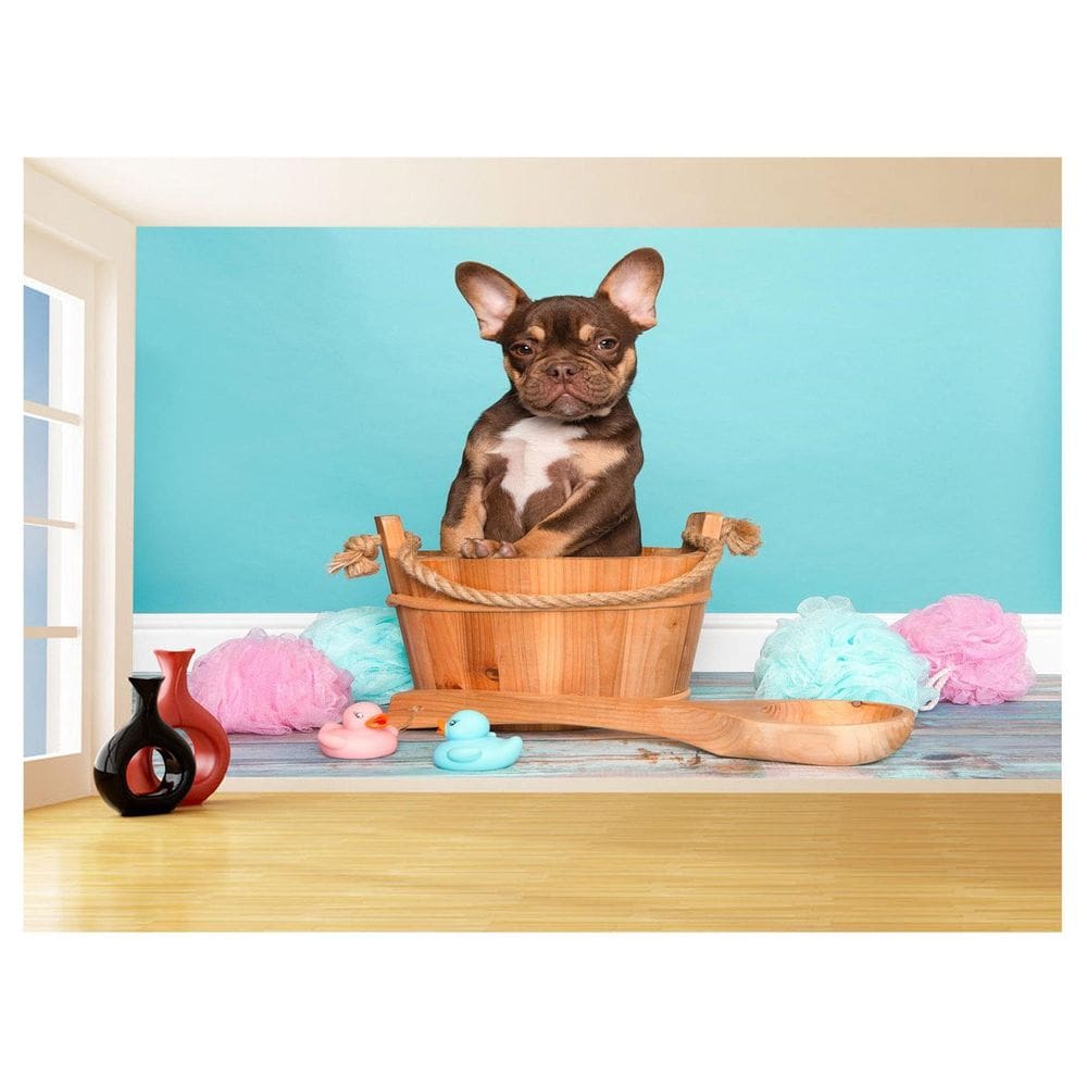 Papel De Parede Animal Cão Petshop Banho Tosa 3,5M Anm389