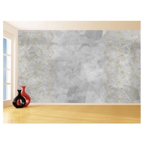 Papel De Parede 3D Concreto Queimado Risco Bege 3,5M Kkt151