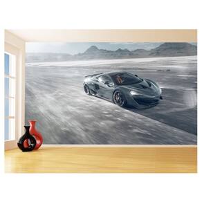Papel De Parede 3D Carro Mc Laren Pista Super 3,5M Car296