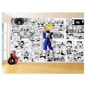 Papel De Parede 3D Dragon Ball Vegeta Anime 3,5M Dbz691