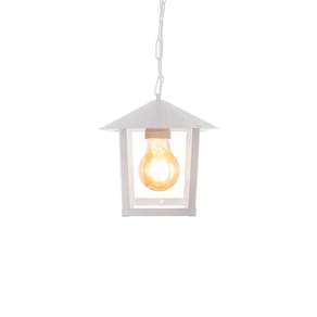 Lustre Pendente Blumenau Colonial Nina Quadrado Vidro Liso E27 Bivolt
