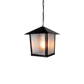 Lustre Pendente Blumenau Colonial Nina Quadrado Vidro Pontilhado E27 Bivolt