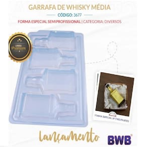 4 Formas Acetado E Silicone Garrafa De Whisky Média 3677 Bwb