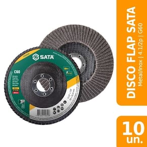 Disco Flap Sata Metal/Inox 4.1/2P G60 - Embalagem com 10 Unidades