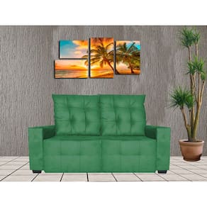 Sofa Retratil e Reclinavel 2 Metros Elano Verde