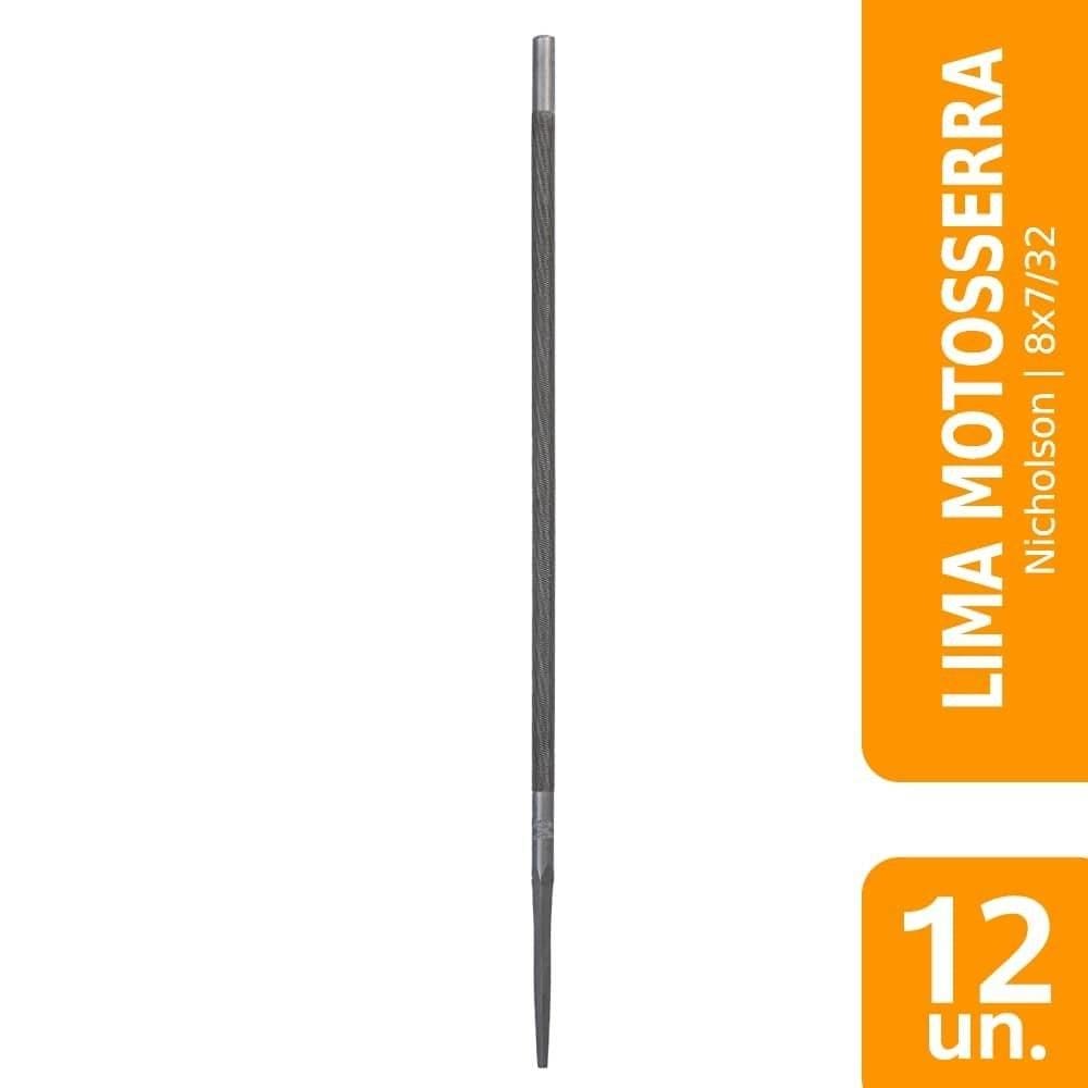 Lima Motosserra Nicholson  8X7/32 - Embalagem com 12 Peças
