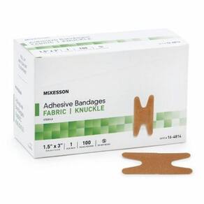 Fita adesiva 1-1/2 x 3 polegadas, bronzeado, 100 unidades da McKesson (pacote com 4)