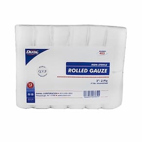 Bandagem conformante de 3 polegadas x 5 jardas não estéreis 12 sacos da Dukal (pacote com 4)
