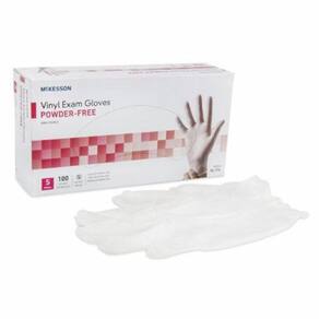 Luva de exame McKesson Pequeno Vinil Não Estéril Comprimento Padrão do Punho Suave Transparente Não Aprovado para Quimioterapia Transparente 150 unida