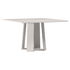 Mesa de Jantar 135x135 cm Valência com Vidro Off White – New Ceval