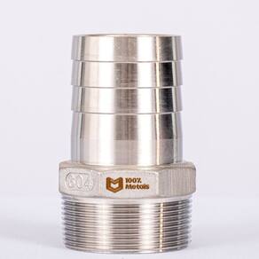 ESPIGÃO INOX 304 150LBS ROSCA (BSP) IMP. - 3/8 (17.15mm) X 10mm