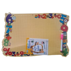 Brinquedo Lousa Animada Números 30X43Cm Em Mdf Caneta