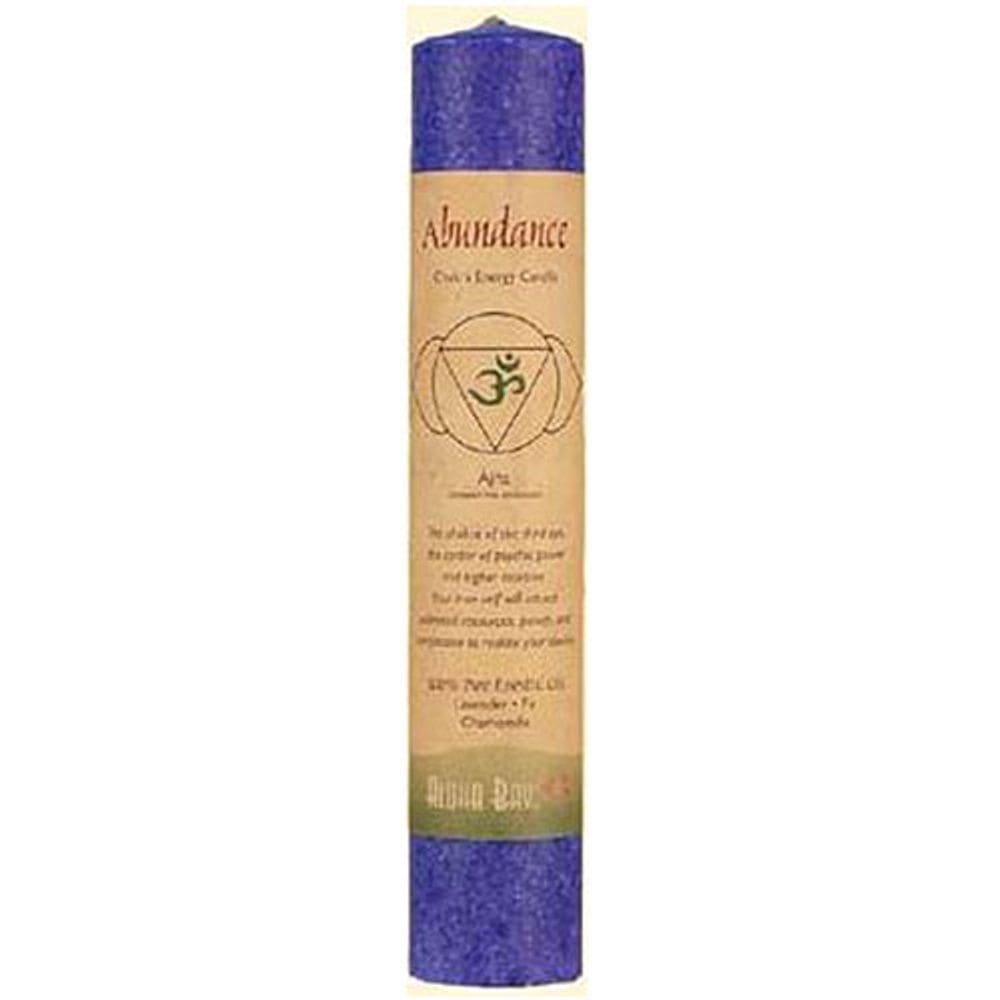 Vela, pilar de chakra (abundância) índigo de Aloha Bay (pacote com 4)