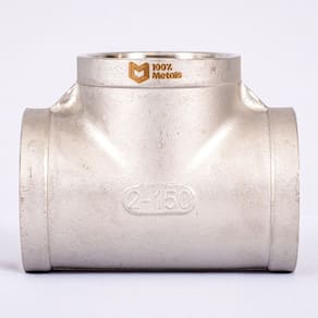 TEE INOX 304 150LBS ROSCA (BSP) IMP. - 2.1/2 (73.00mm)