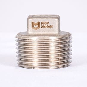 BUJÃO QUADRADO INOX 304 150LBS ROSCA (BSP) IMP. - 1/4 (13.70mm)