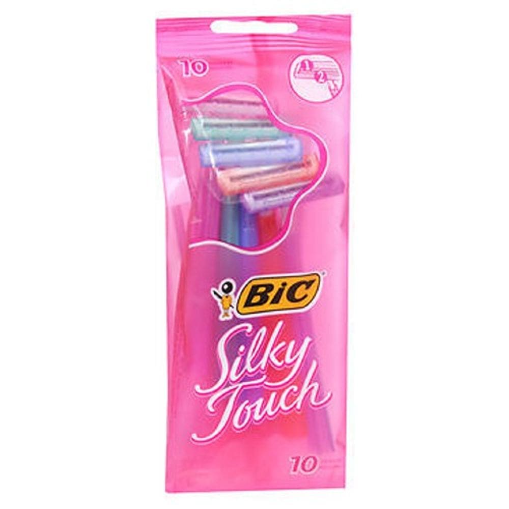 Barbeadores descartáveis Bic Silky Touch 10 cada da Bic (pacote com 4)