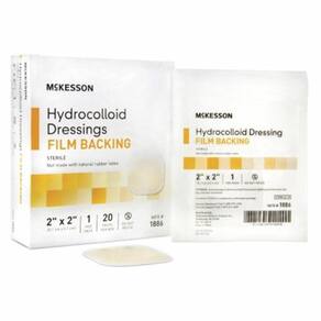 Curativo hidrocolóide 2 x 2 polegadas bege claro estéril 20 unidades da McKesson (pacote com 2)