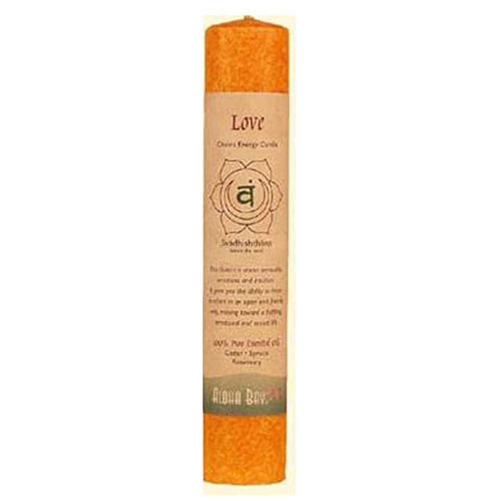Porta-velas do pilar chakra laranja por Aloha Bay