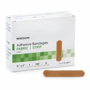 Fita adesiva 3/4 x 3 polegadas, bronzeado, 100 unidades da McKesson (pacote com 2)