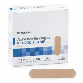 Fita adesiva de 1 x 3 polegadas, bronzeado, caixa de 2400 da McKesson (pacote com 2)