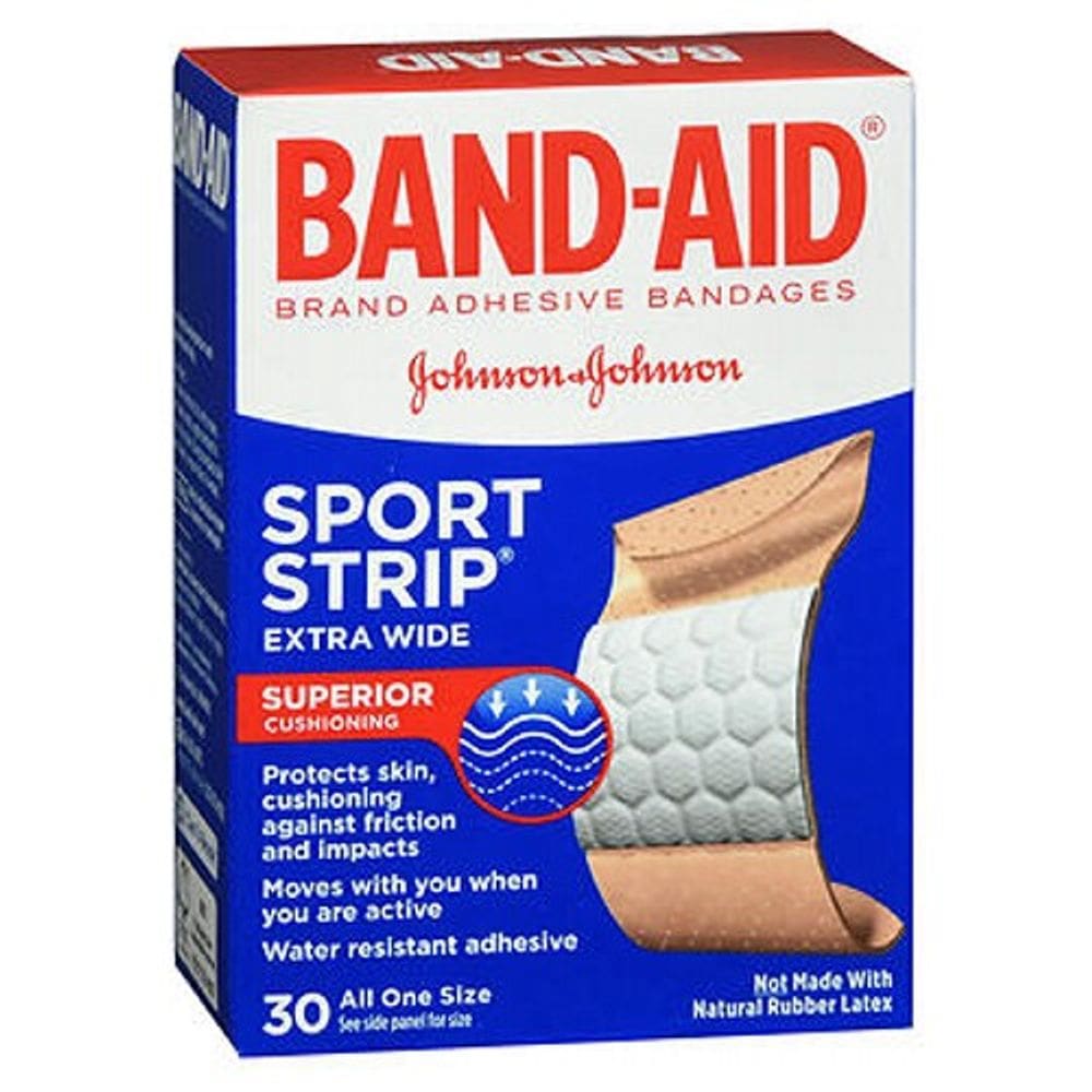 Band-Aid Sport Strip Ataduras Extra Wide 30 cada por Band-Aid