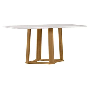 Mesa de Jantar 170x90 cm Treviso com Vidro Ype Off White – New Ceval
