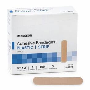 Fita adesiva 3/4 x 3 polegadas, bronzeado, 100 unidades da McKesson (pacote com 2)