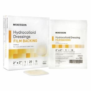 Curativo hidrocolóide 2 x 2 polegadas bege claro estéril 1 cada da McKesson (pacote com 2)