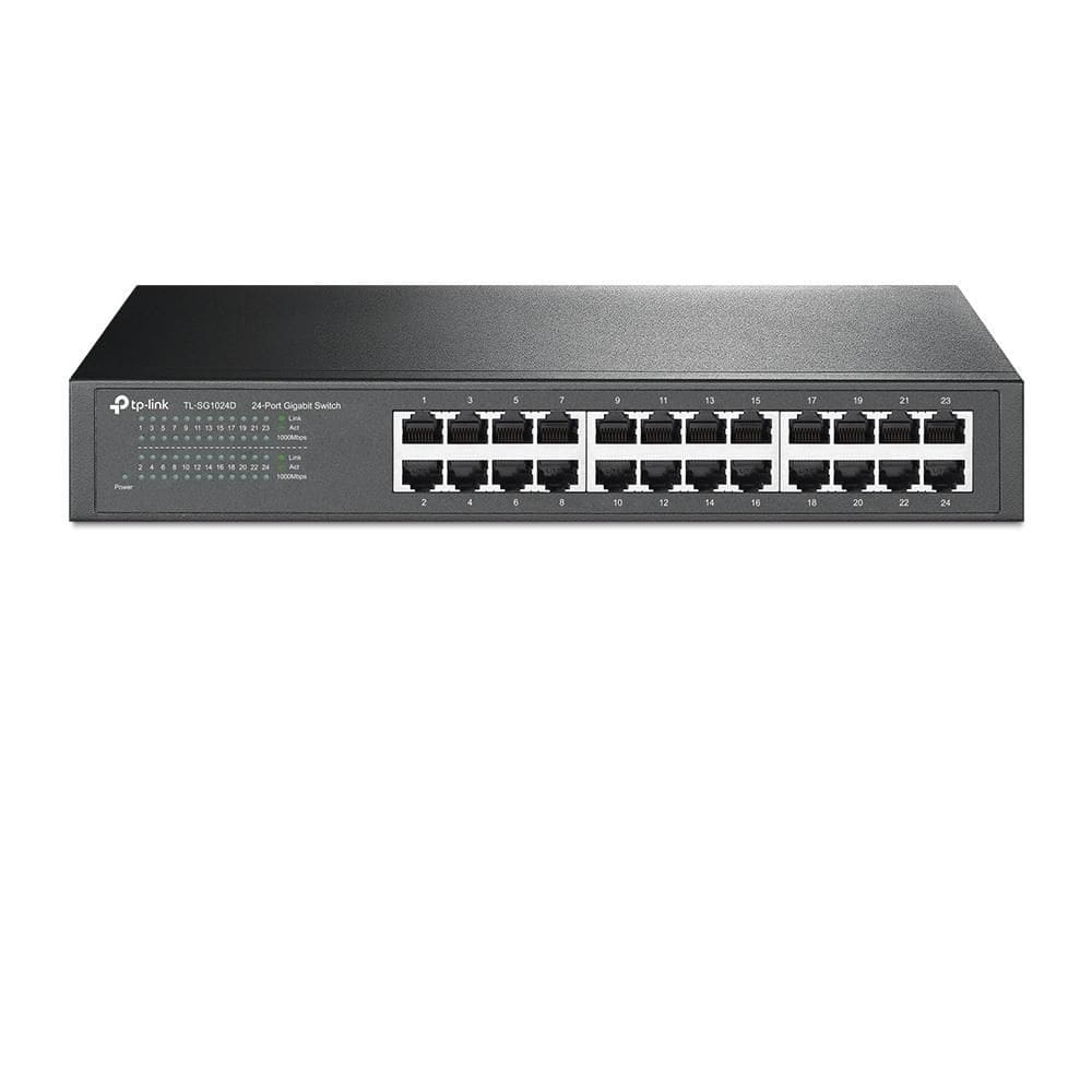 Switch Gigabit de Mesa ou Rack TP-Link TL-SG1024D(BR) 24 portas RJ45 1000Mbps