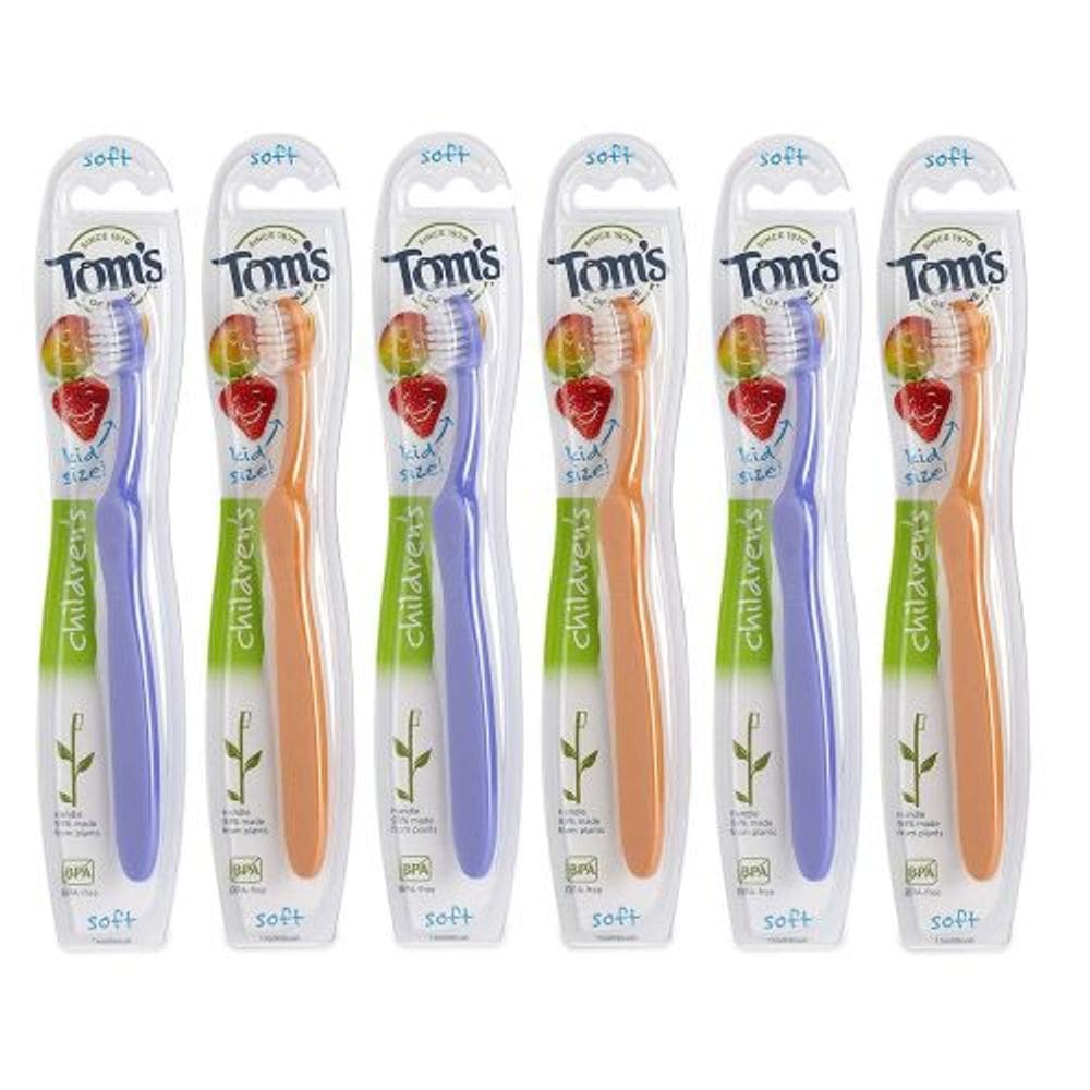Escova de dentes macia infantil Single 1 Peace da Tom`s Of Maine (pacote com 2)