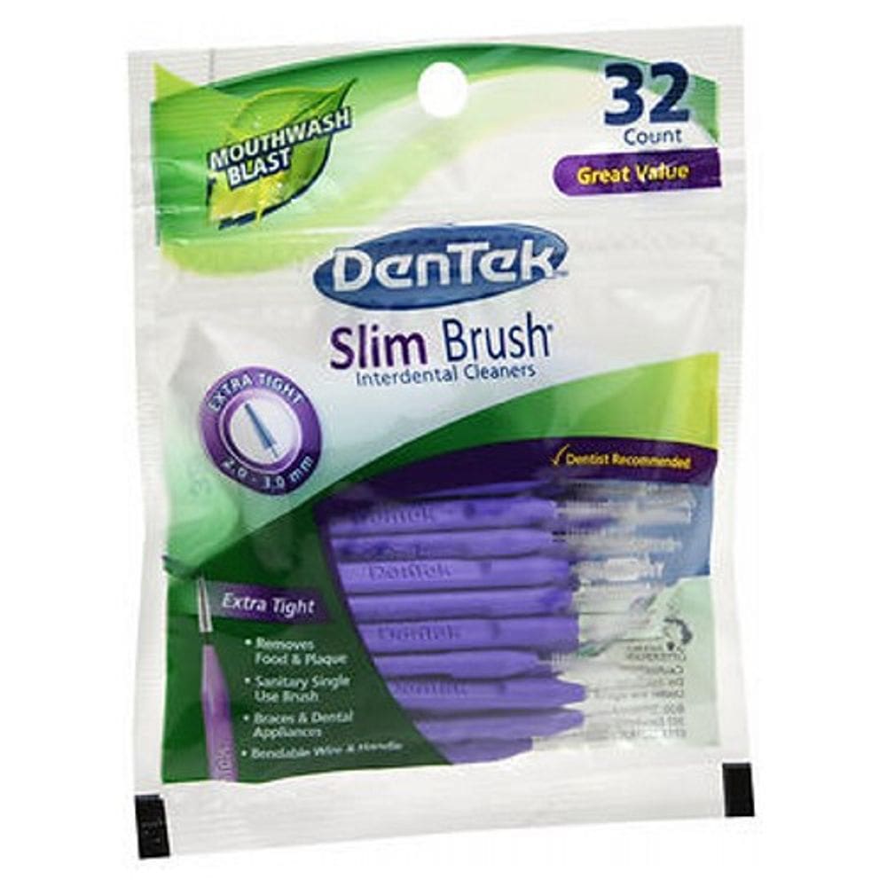 Limpadores de escova Dentek Slim 32 cada da Dentek (pacote com 4)