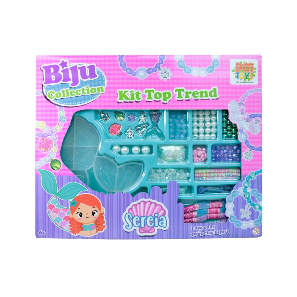 Kit Biju Collection Kit Sereia Top Trend Miçangas