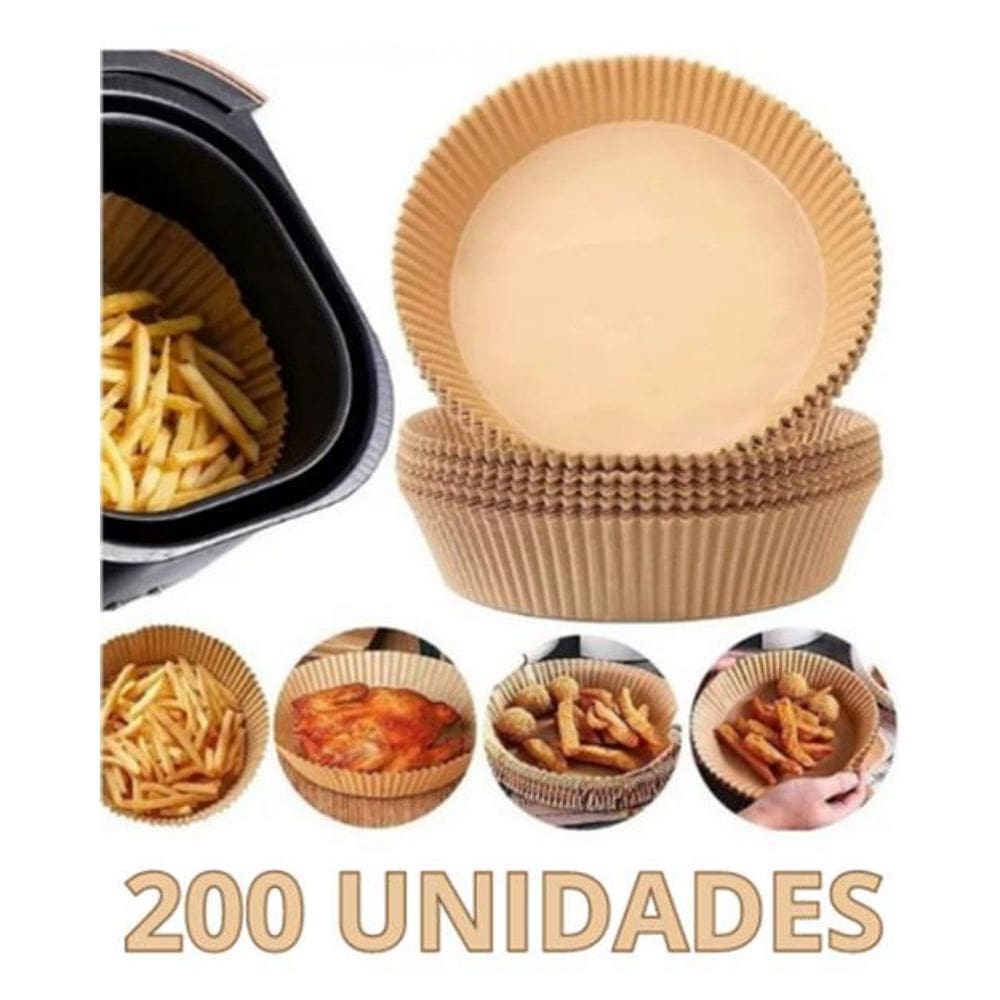 Kit Forma Fritadeira Forro Air Fryer Descartável 200