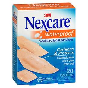 Bandagens de espuma acolchoada à prova d`água Nexcare, tamanhos variados 20 cada da Nexcare (pacote com 4)