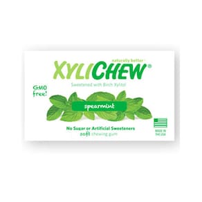 Frasco de goma XyliChew Hortelã 60 CT da Xylichew (pacote com 4)