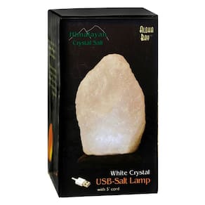 Lâmpada de cristal de sal do Himalaia 4 polegadas branco USB 1 CT da Aloha Bay (pacote com 6)