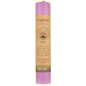 Vela, pilar de chakra (felicidade) violeta da Aloha Bay (pacote com 4)