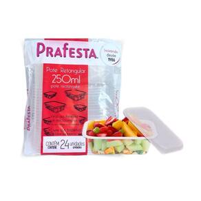 Kit 72 Potes Para Marmita Fitness 250Ml Com Tampa Sem Lacre.