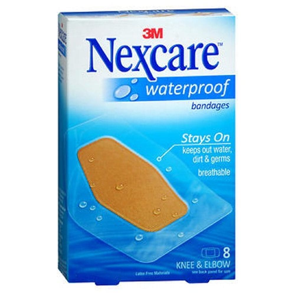 Bandagens Nexcare à prova d`água para joelho e cotovelo transparentes 8 cada por 3M (pacote com 4)