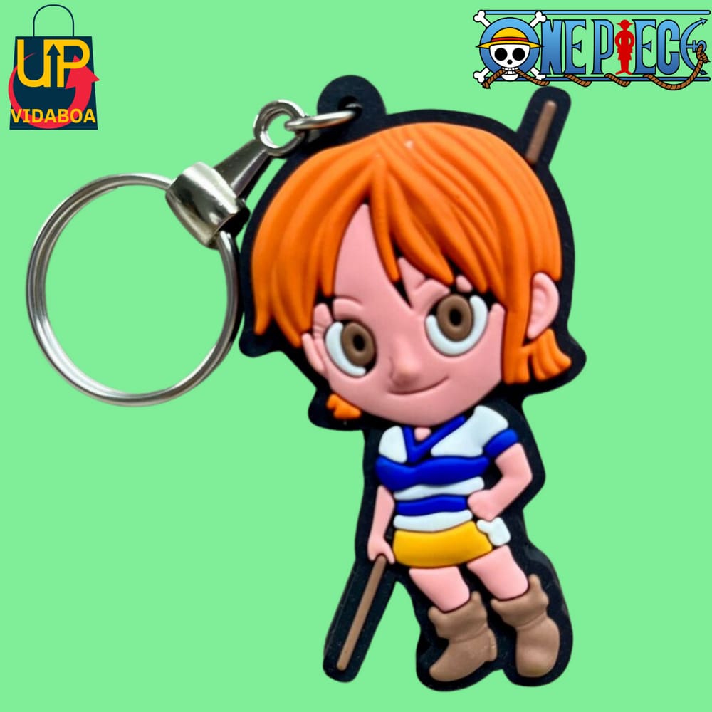 Chaveiro One Piece  - Nami - com bastão