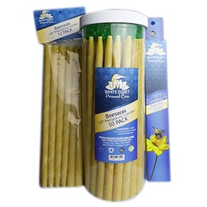 Velas auriculares de aromaterapia Cera de abelha 4 Ct da White Egret (pacote com 2)