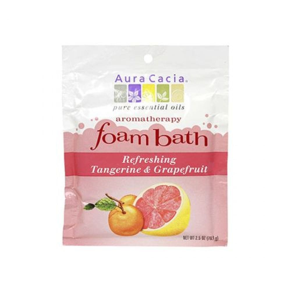 Banho de espuma de aromaterapia Tangerina/Toranja 2,5 oz por Aura Cacia (pacote com 2)